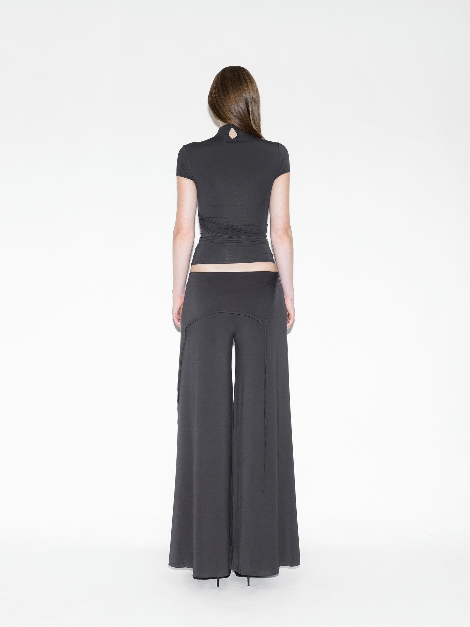 Draped Bat Pants Gray