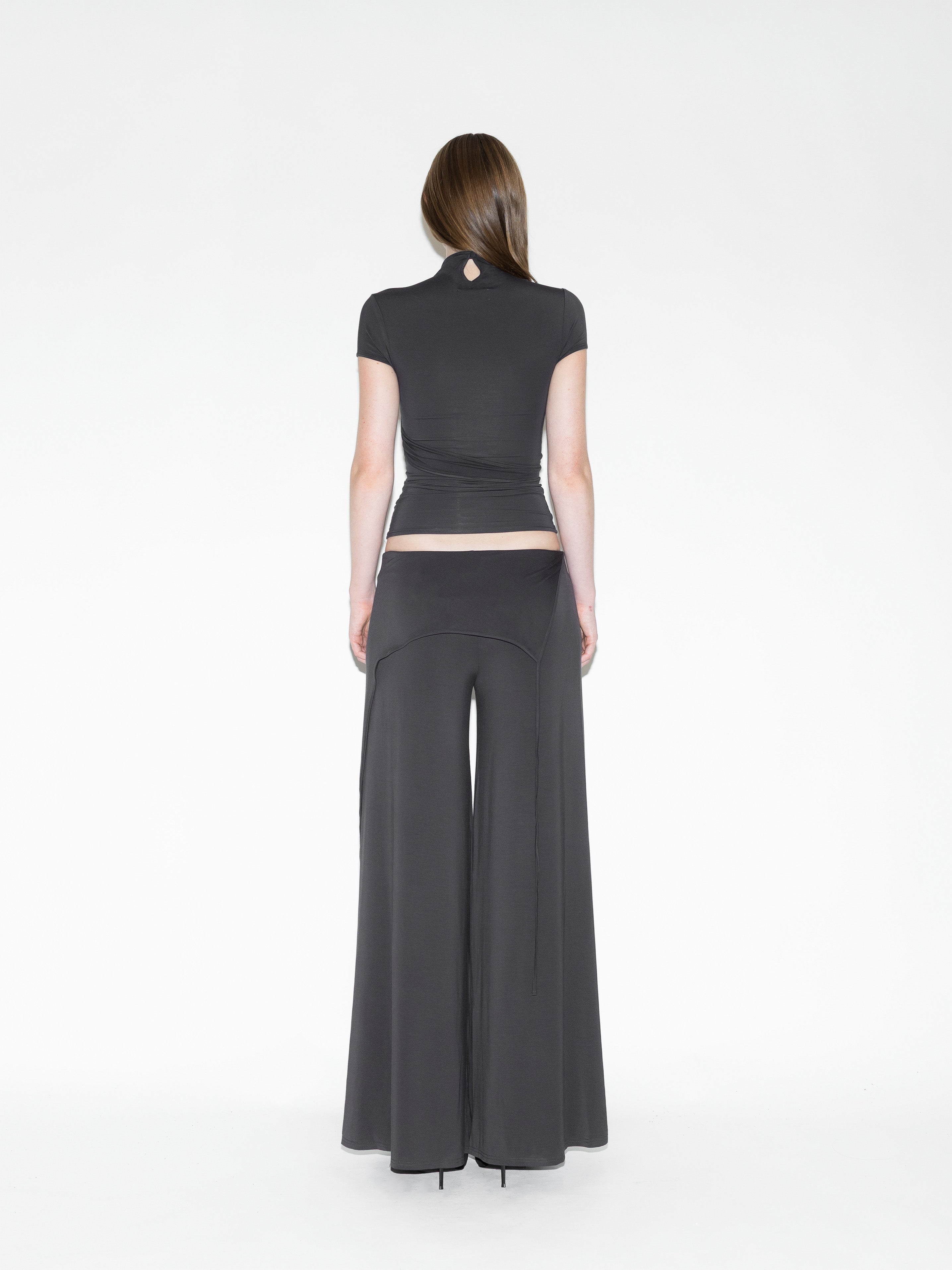 Draped Bat Pants Gray