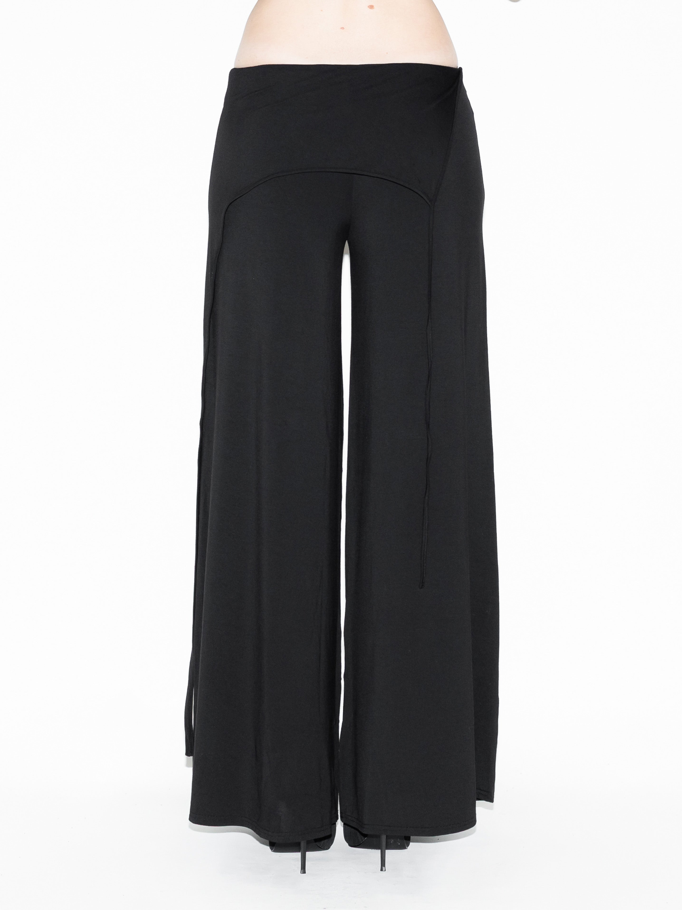Draped Bat Pant Black