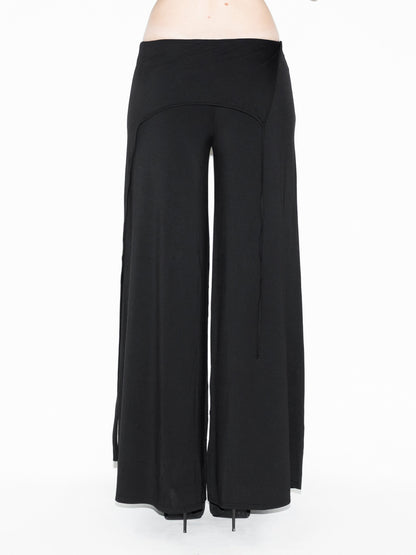 Draped Bat Pant Black