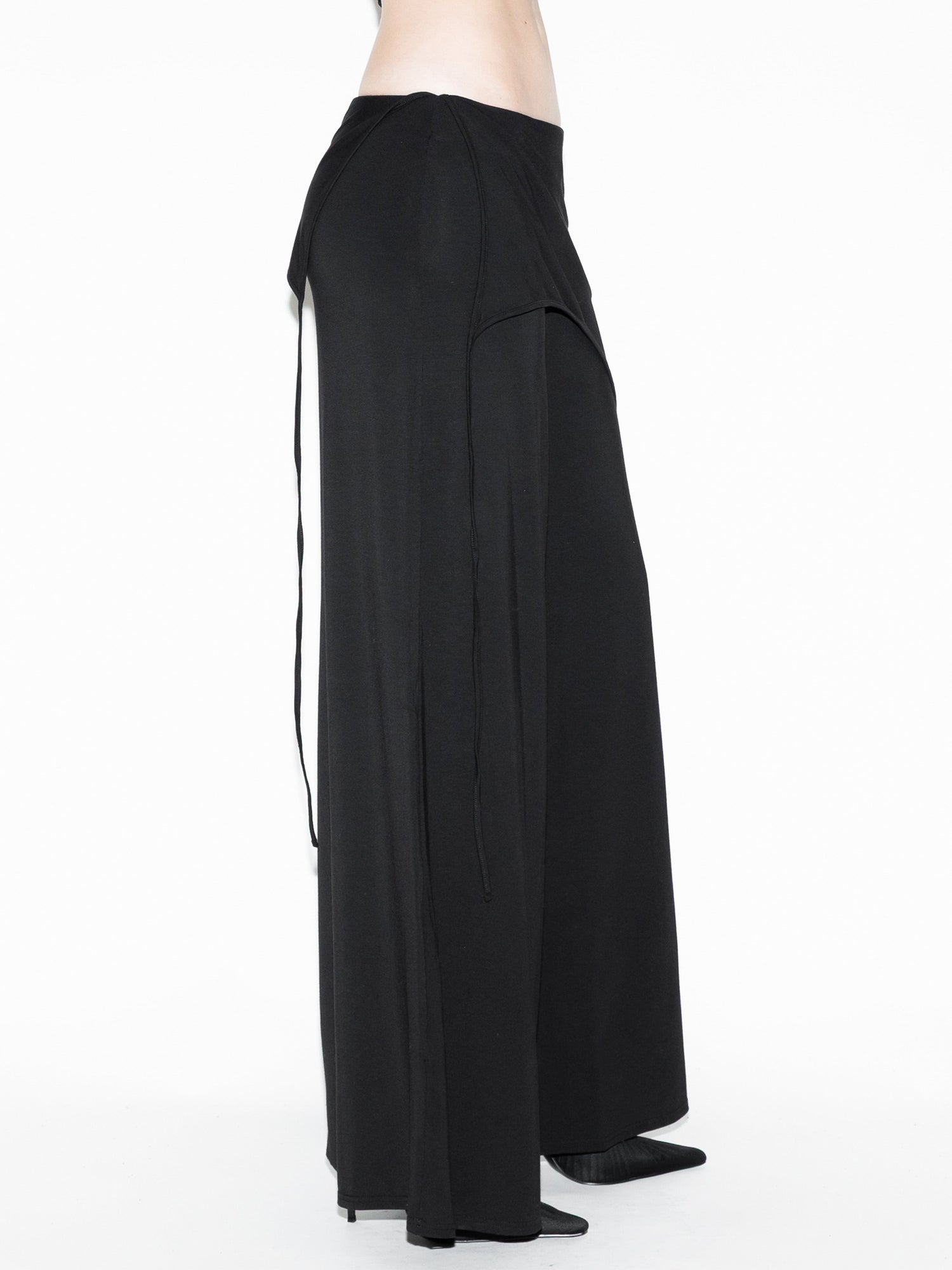 Draped Bat Pant Black