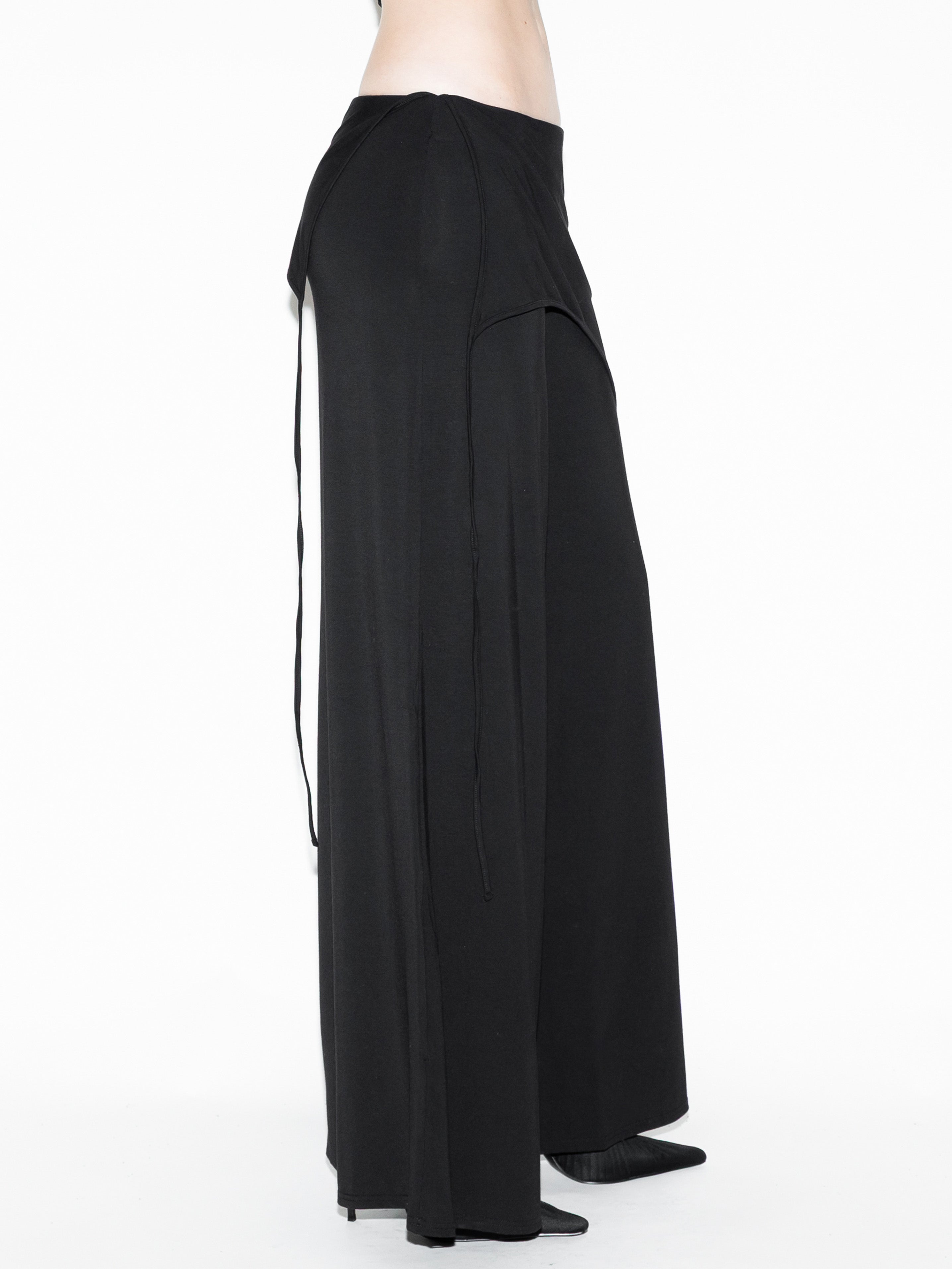 Draped Bat Pant Black