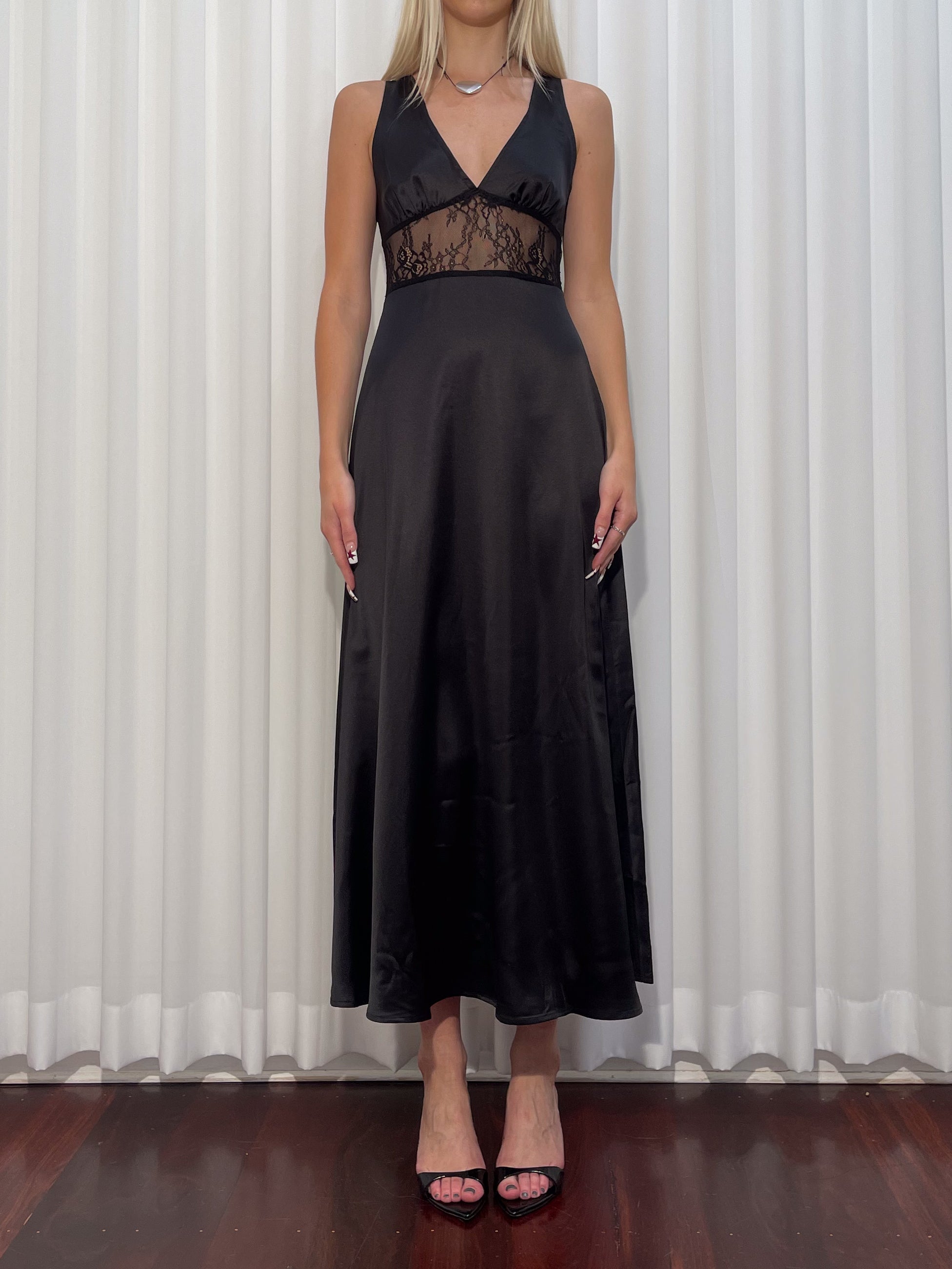 Black Lace Maxi Dress