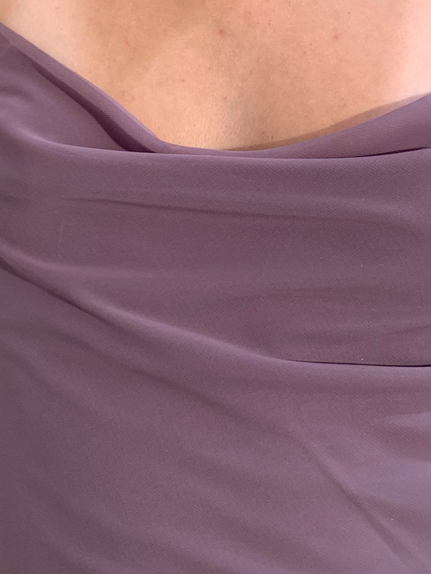 Purple Cowl Neck Dress