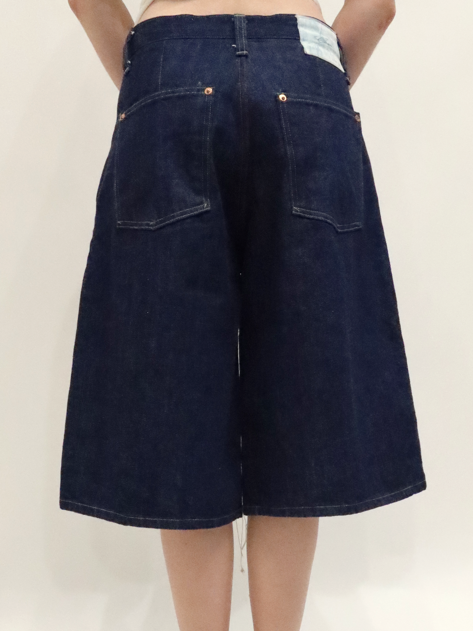 Wide Leg Pleated Jorts 13oz