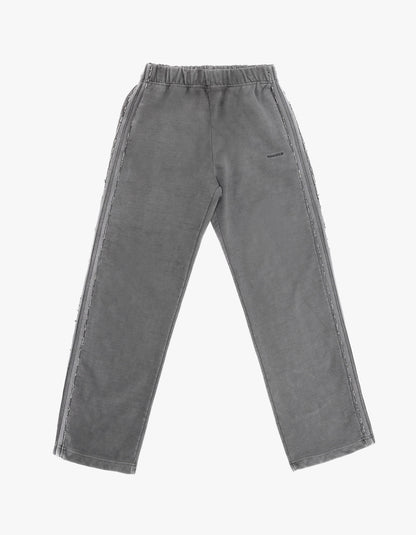 Beaded Track Pants in Washed Grey