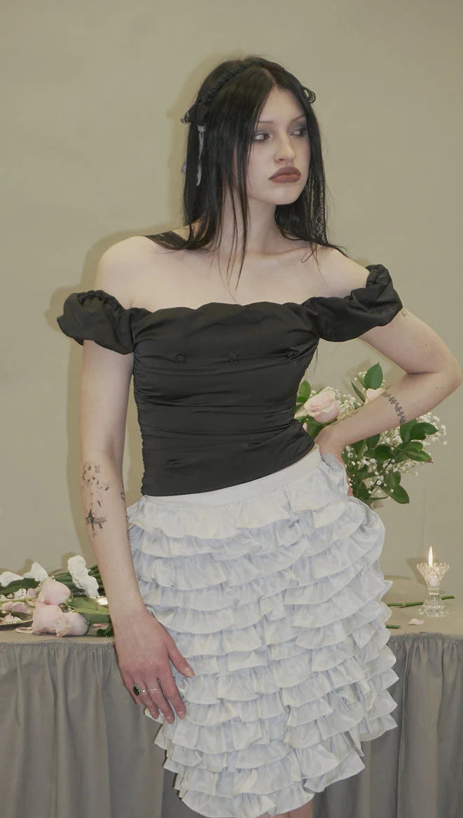 Black Rose Off Shoulder Top