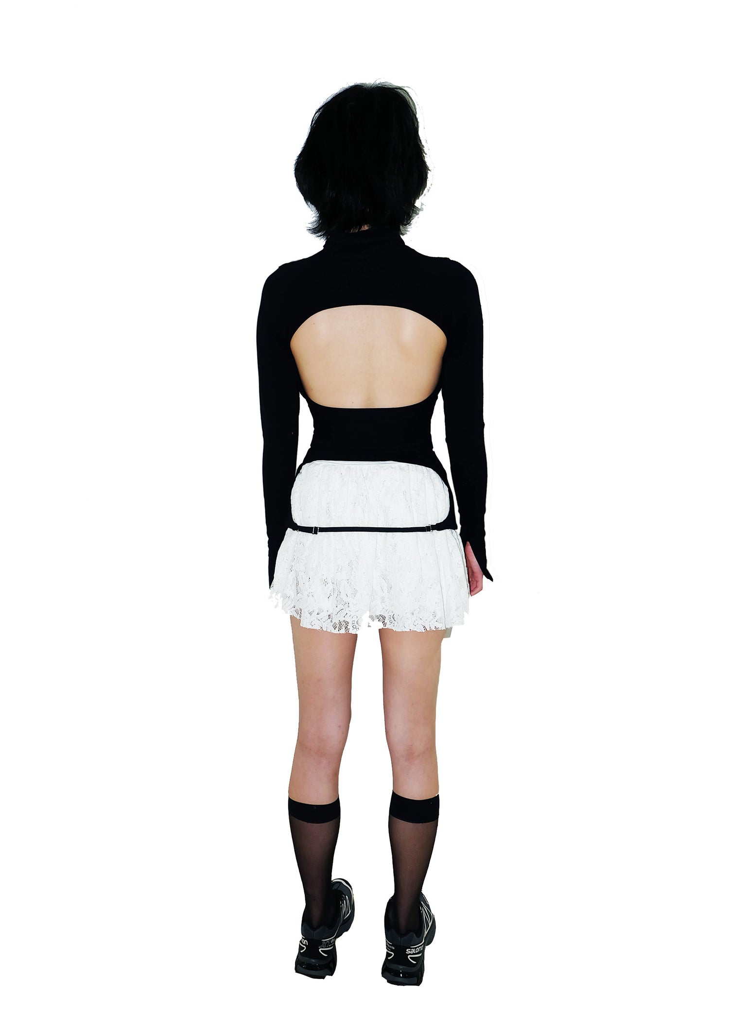 Code Backless Shirt Black