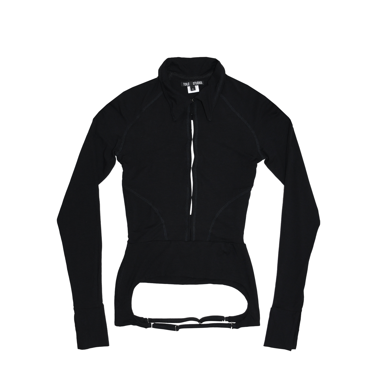 Code Backless Shirt Black