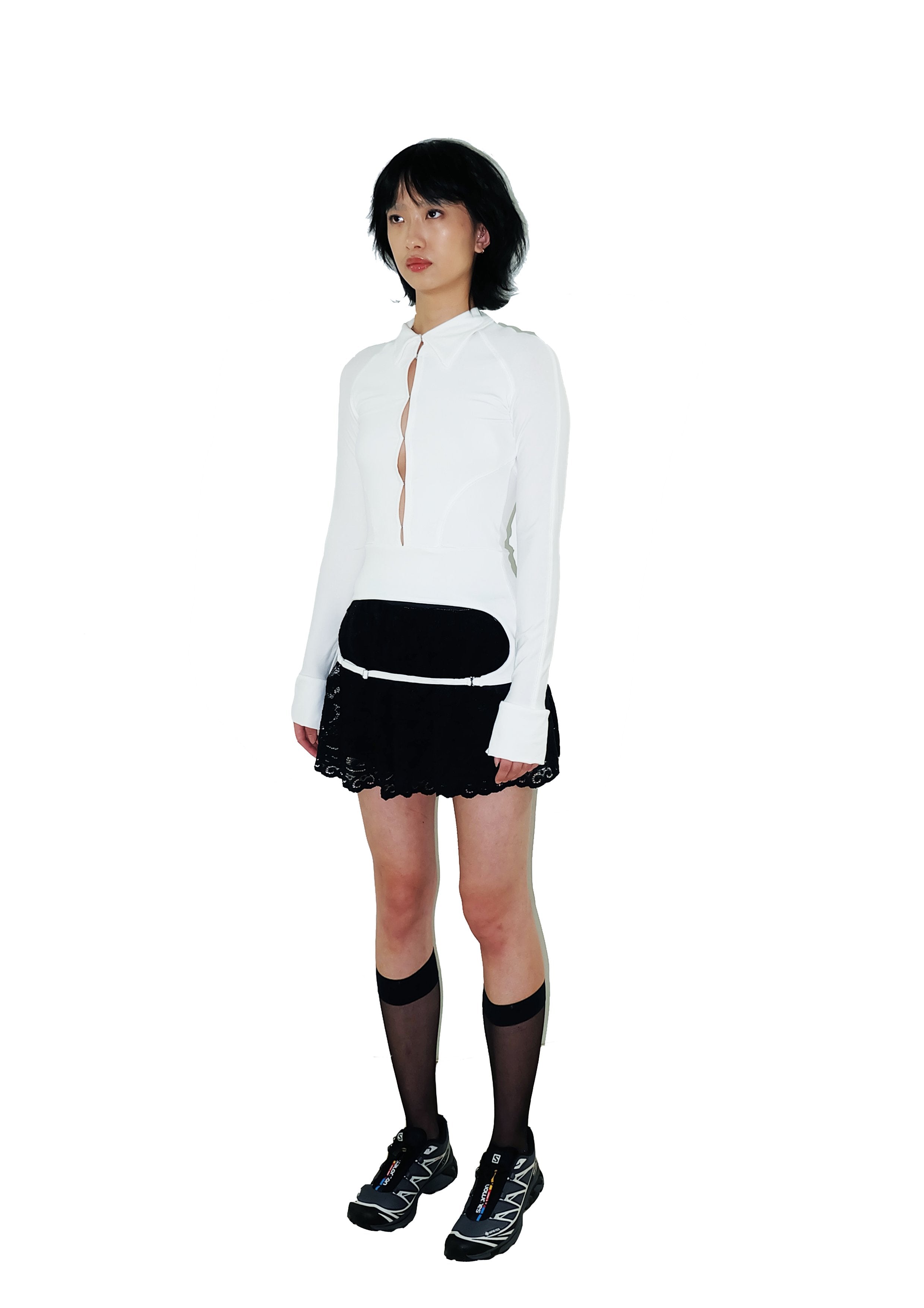 Code Backless Shirt White – REBORNE