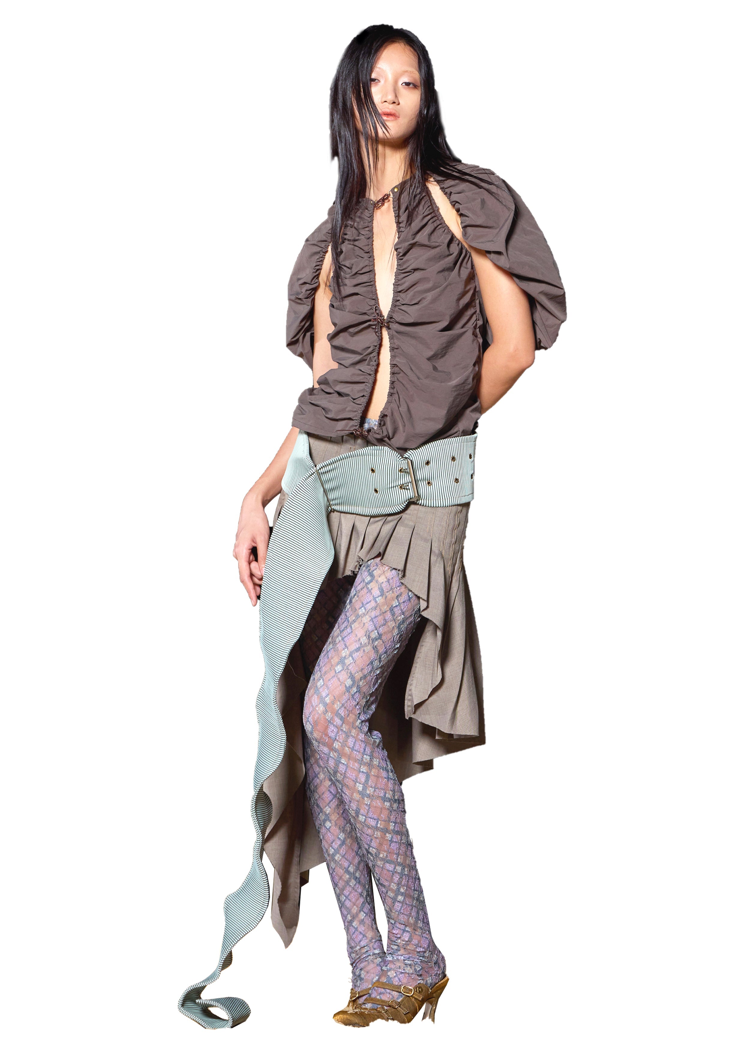 Jade Two-Tone Rib Seaweed Belt