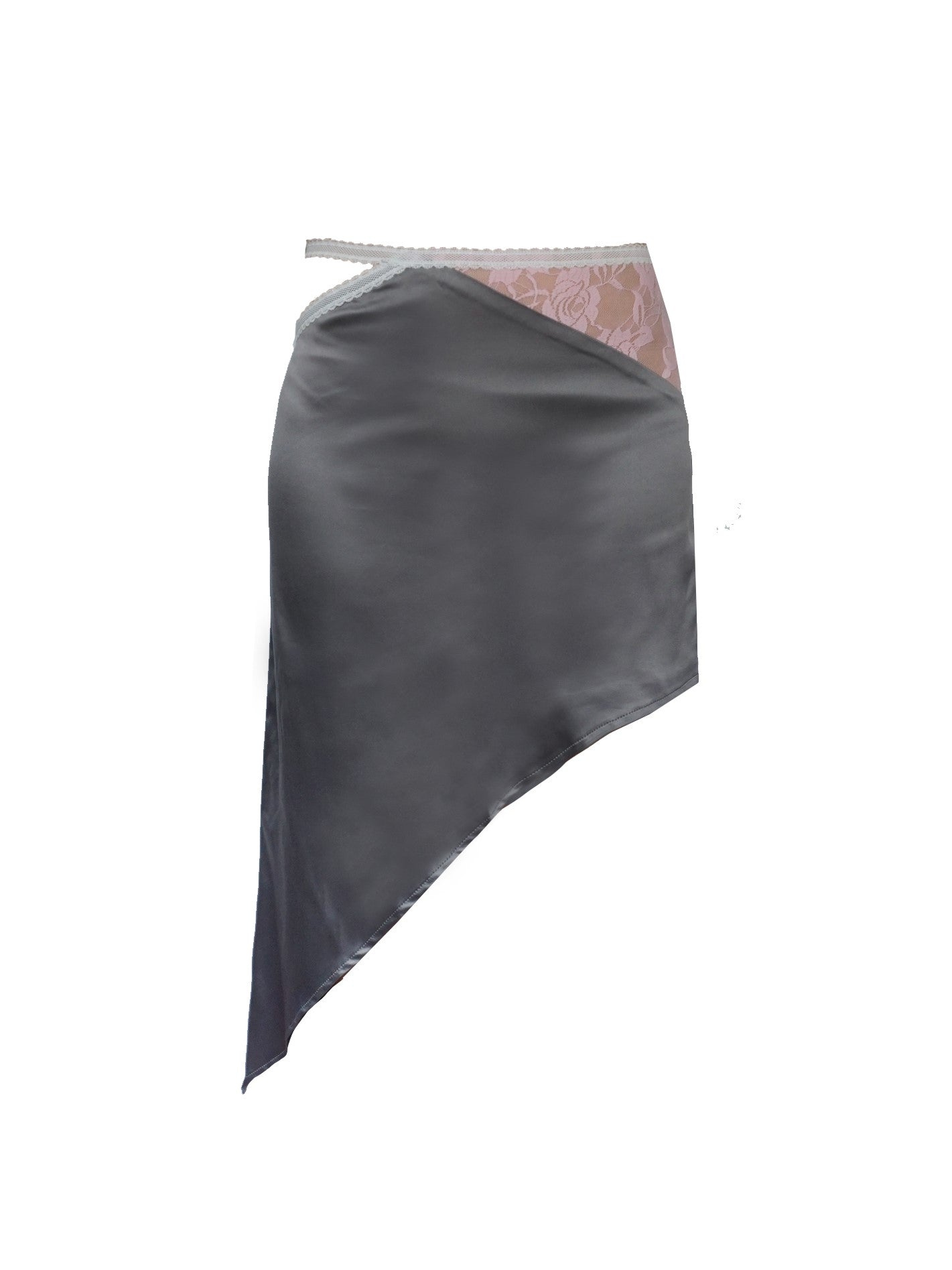 Split Our Way Satin Skirt