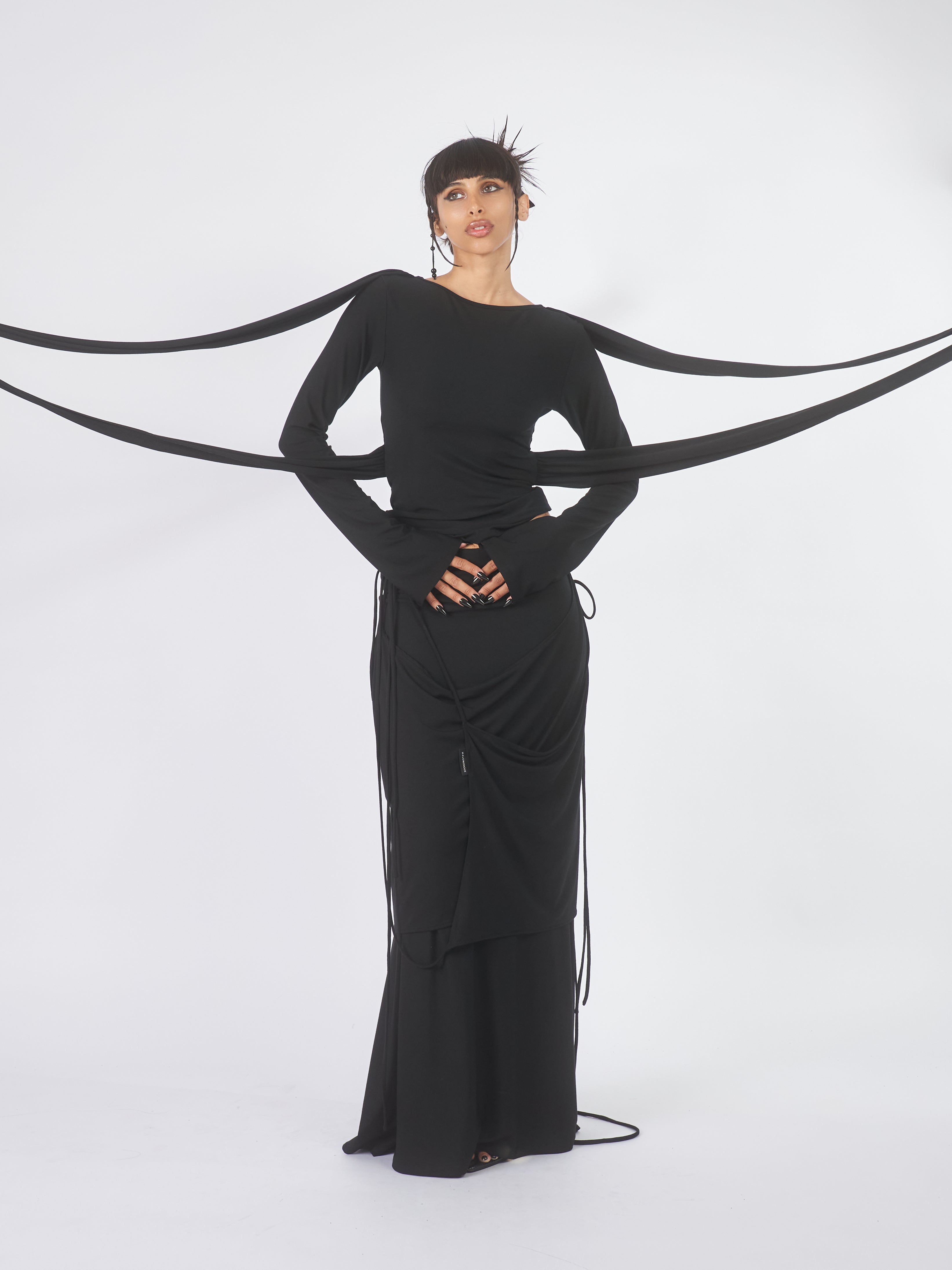 Harness Tie Top - Solid Black