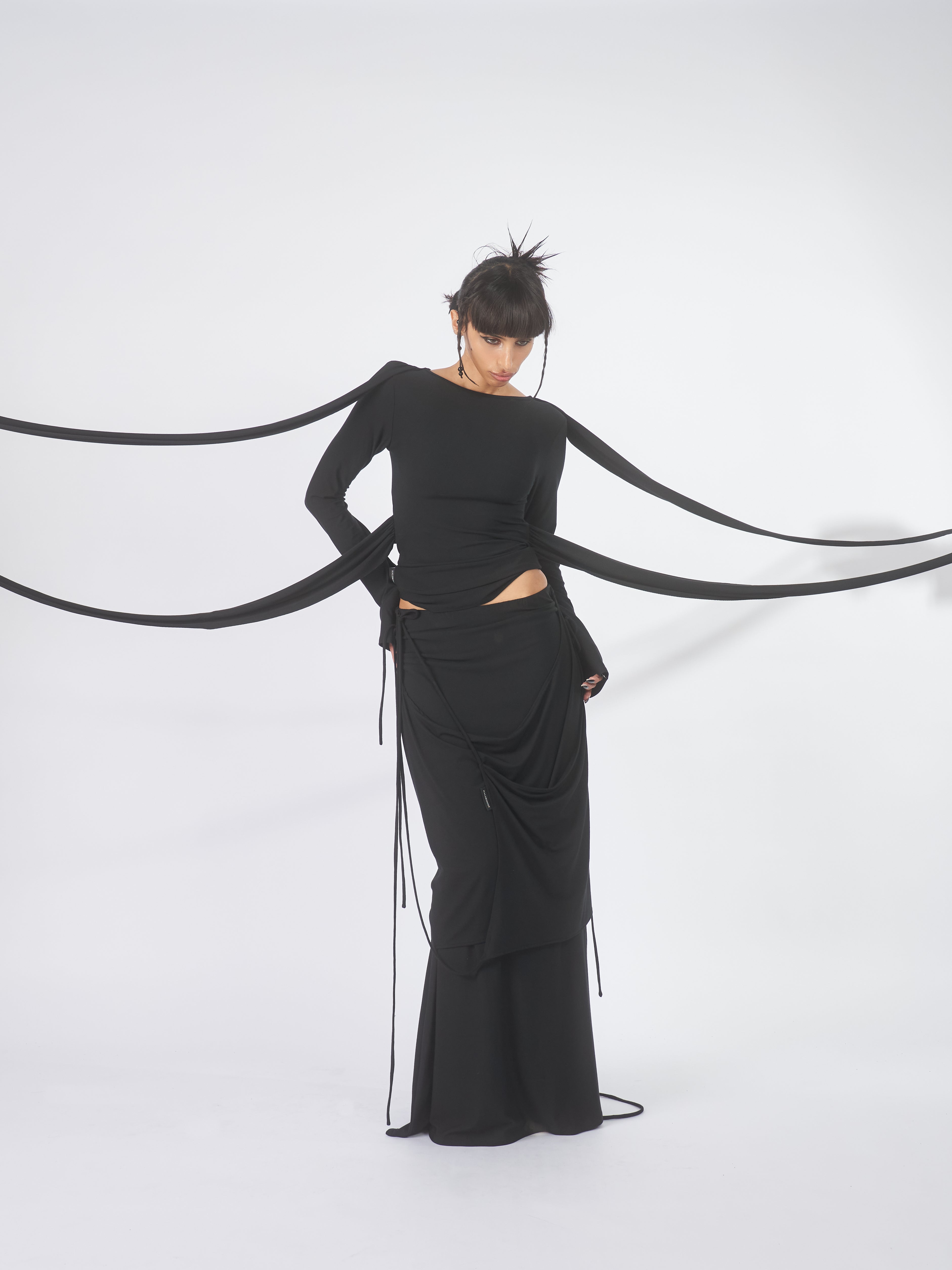 Harness Tie Top - Solid Black