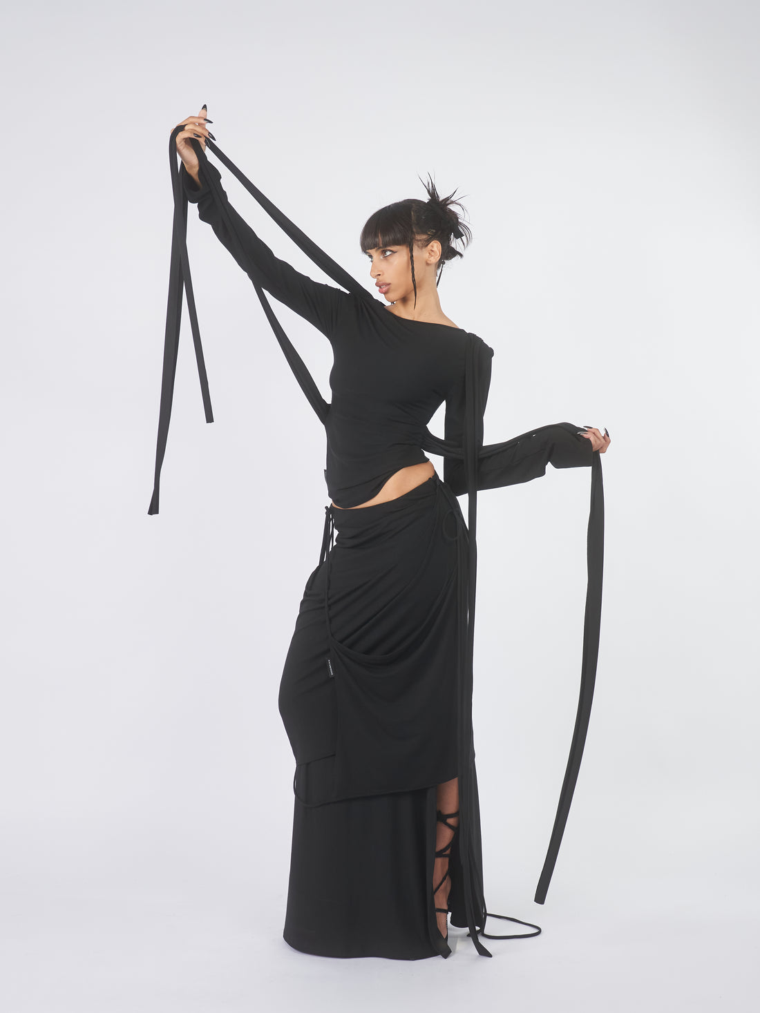 Harness Tie Top - Solid Black
