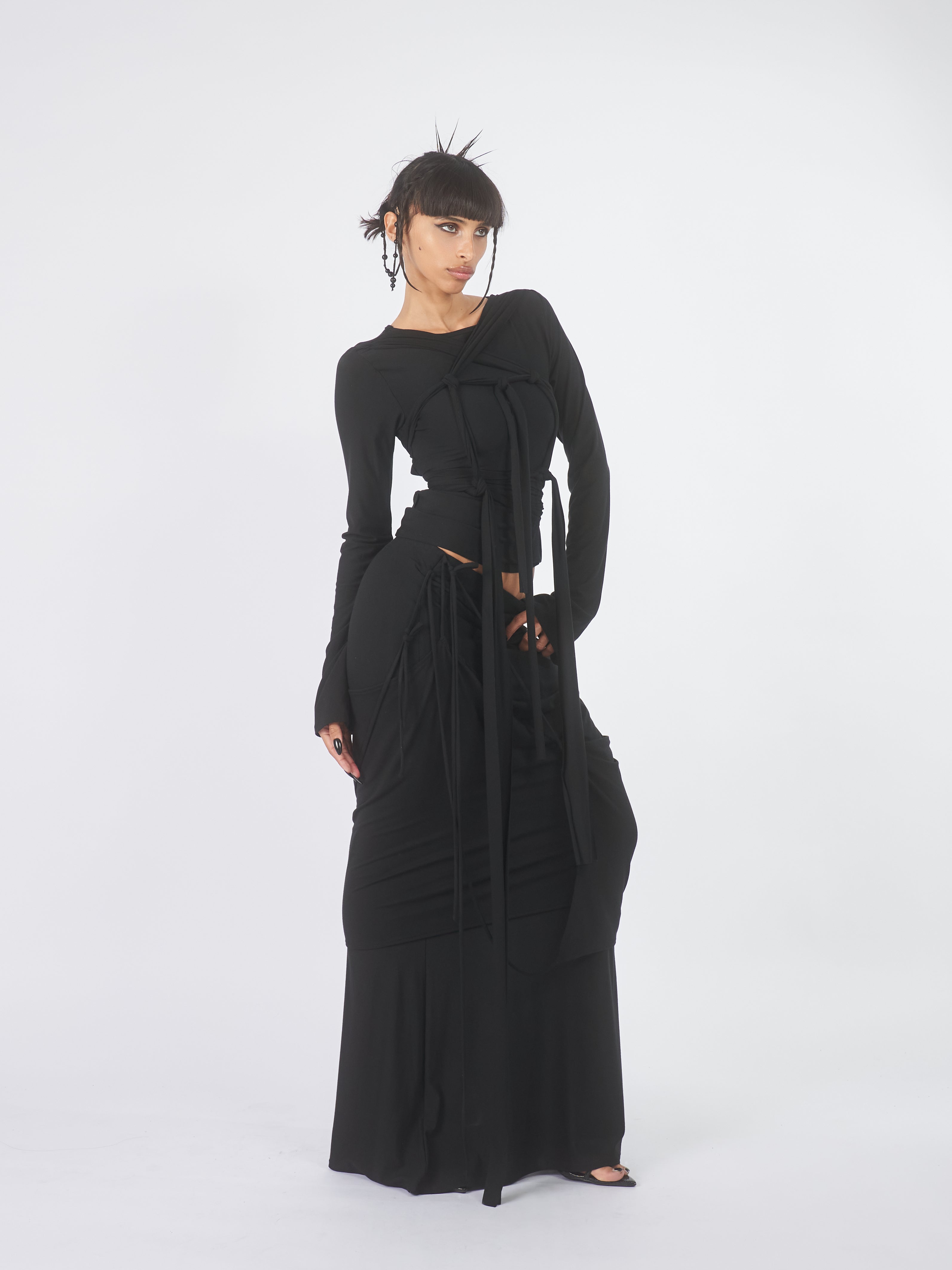 Harness Tie Top - Solid Black