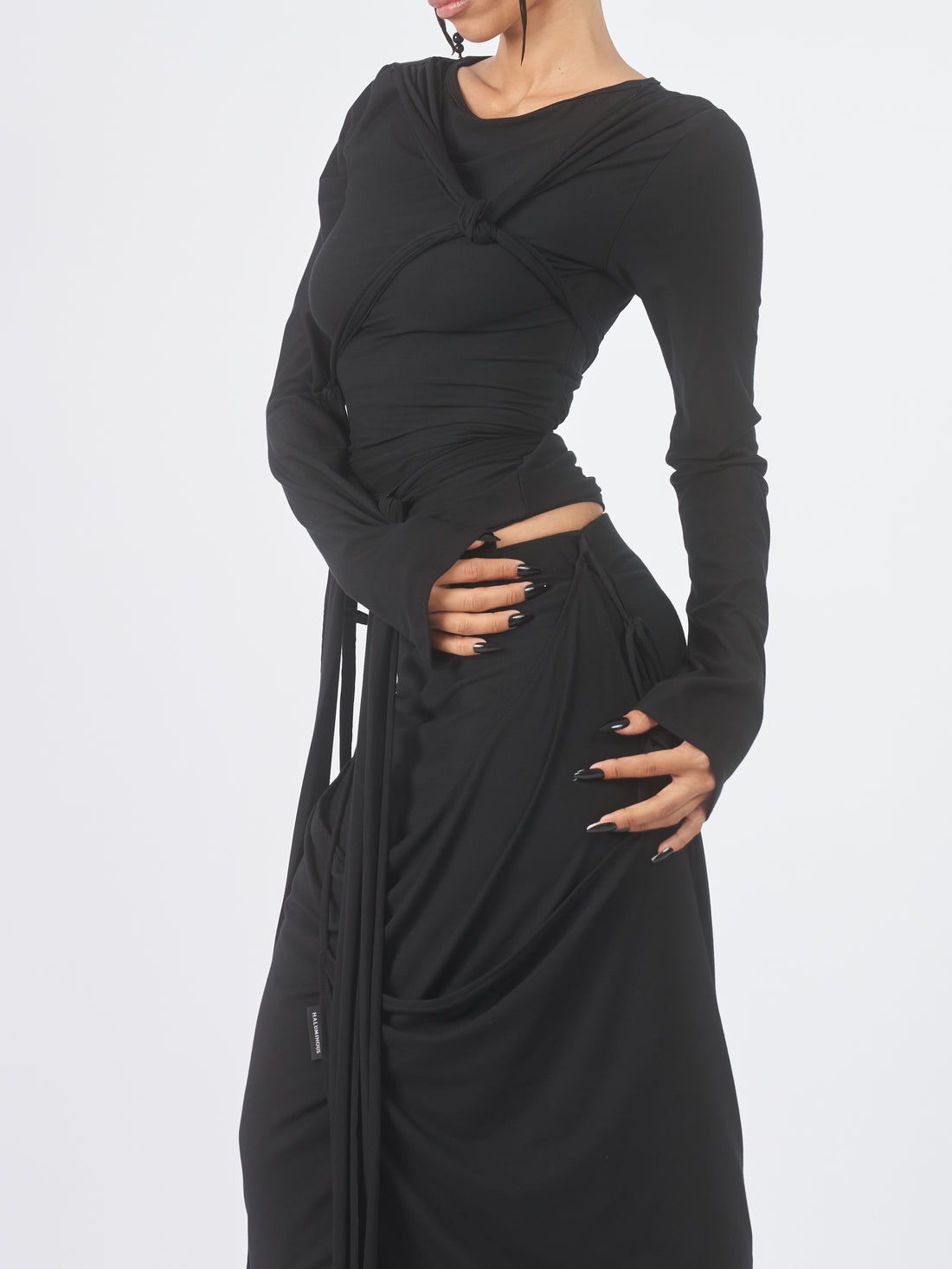 Harness Tie Top - Solid Black