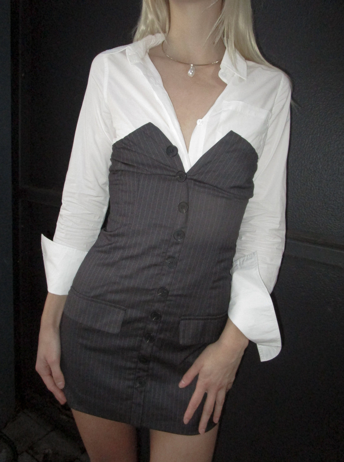 Buffy stripe suit top