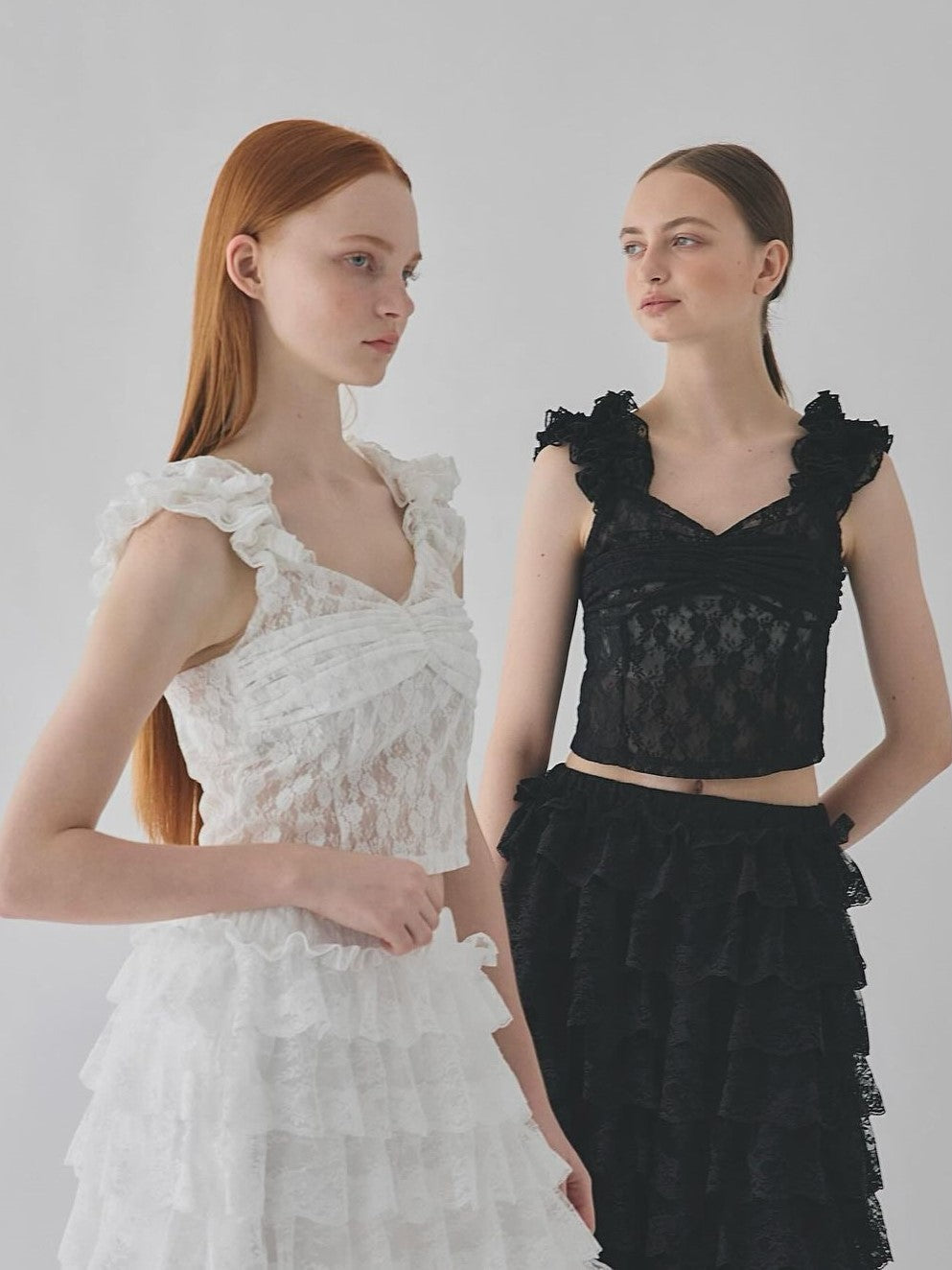 Girly Lace Frill Bustier[2Colors]