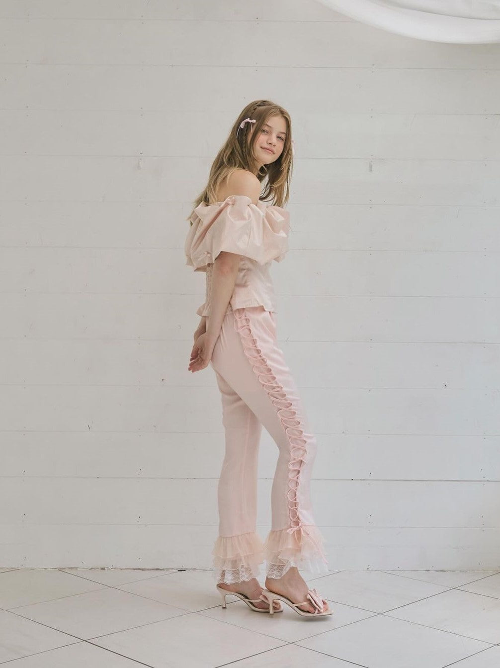 Lace Up Frill Pants [2colours] – REBORNE