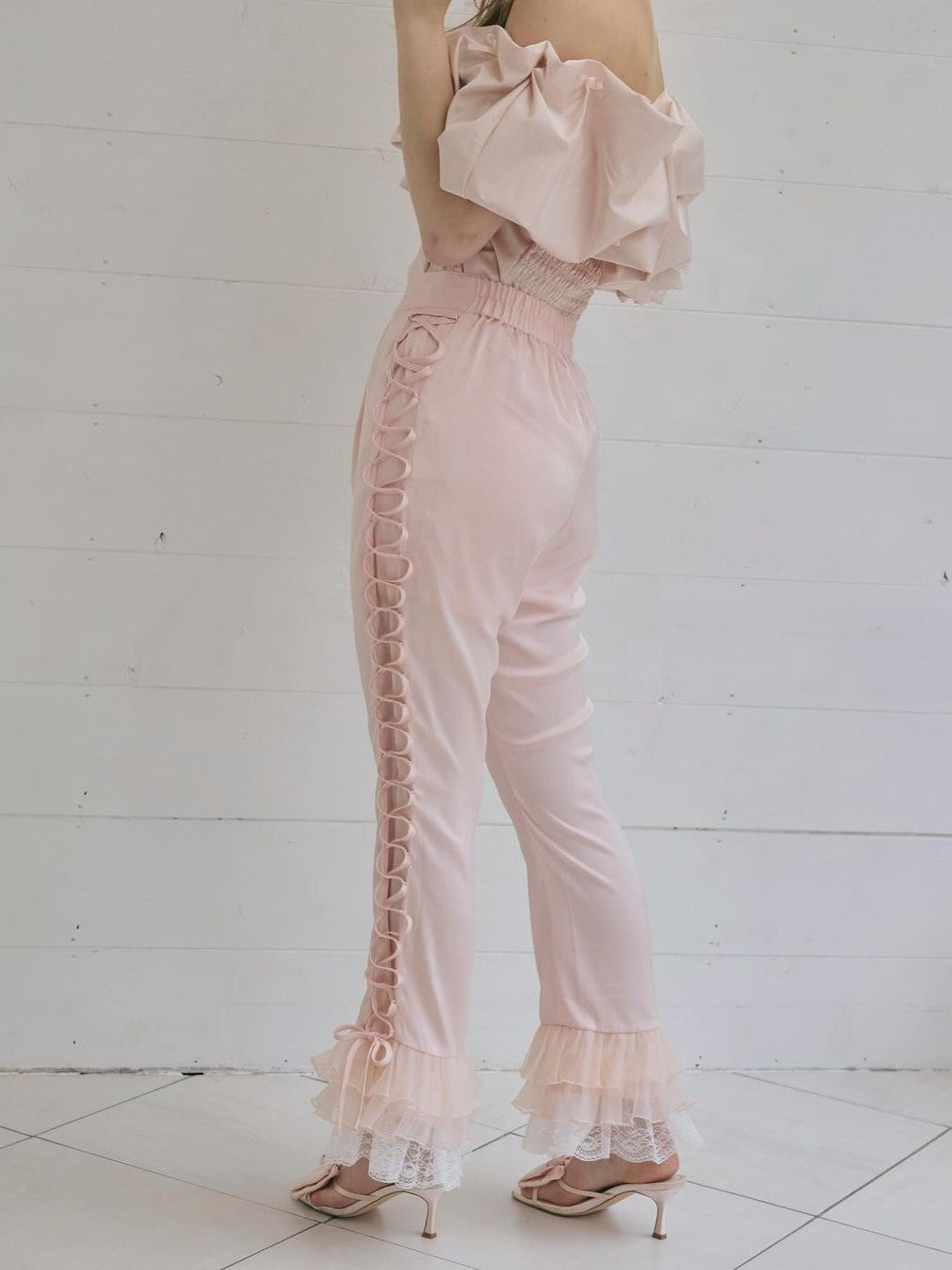 Lace Up Frill Pants [2colours] – REBORNE