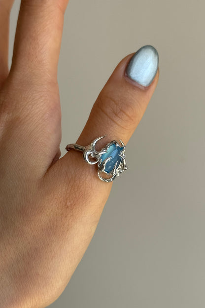 Interstice Chalcedony Ring