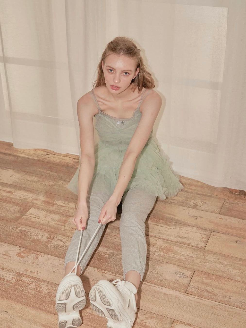 Ballerina Fairy Tulle Peplum Tops[4Colors]