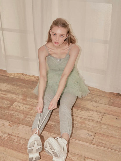 Ballerina Fairy Tulle Peplum Tops[4Colors]