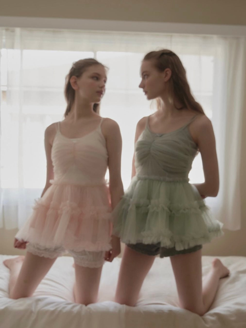 Ballerina Fairy Tulle Peplum Tops[4Colors]