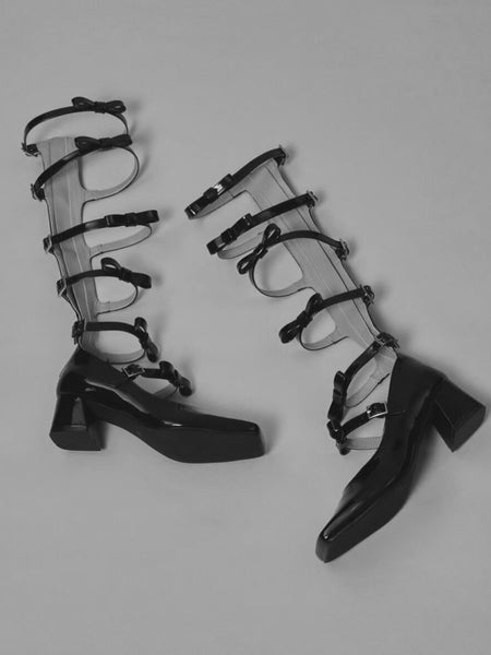 靴 original ribbon girly pumps boots Original Ribbon Girly Pumps Boots – REBORNE