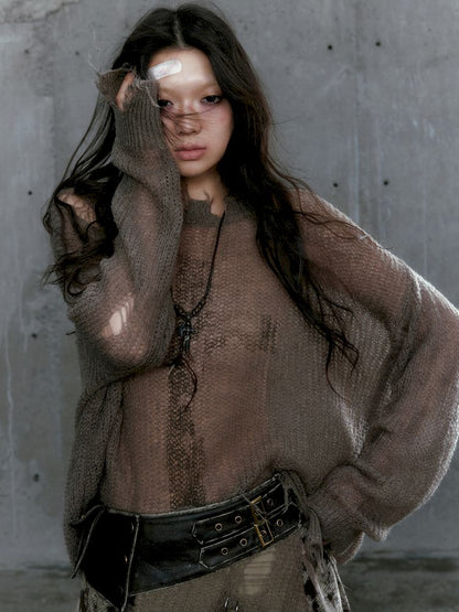 Cross Detail Mohair Sweater