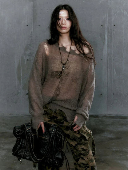 Cross Detail Mohair Sweater