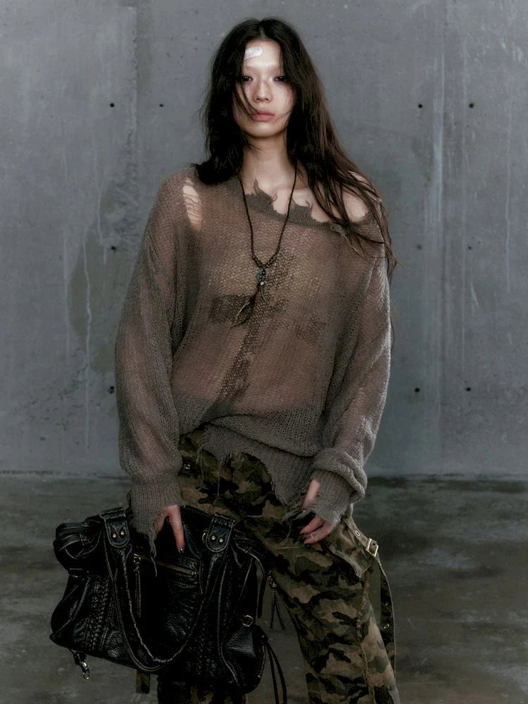Cross Detail Mohair Sweater