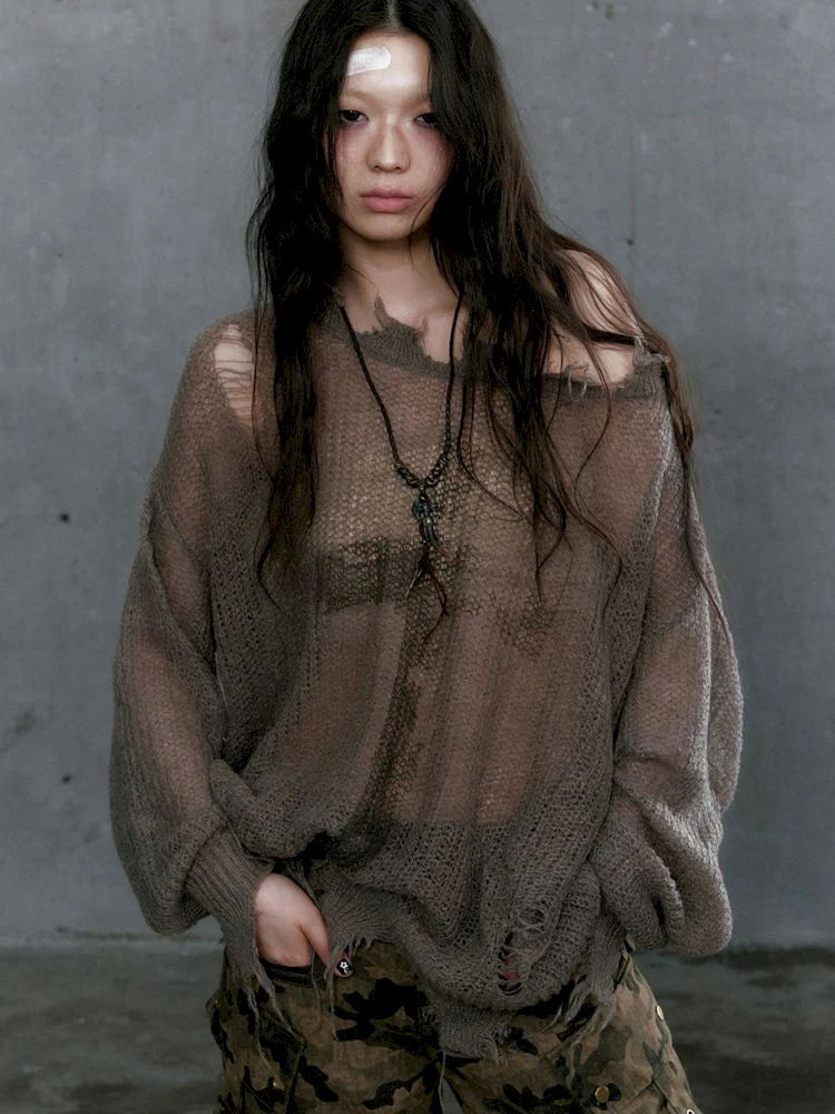 Cross Detail Mohair Sweater