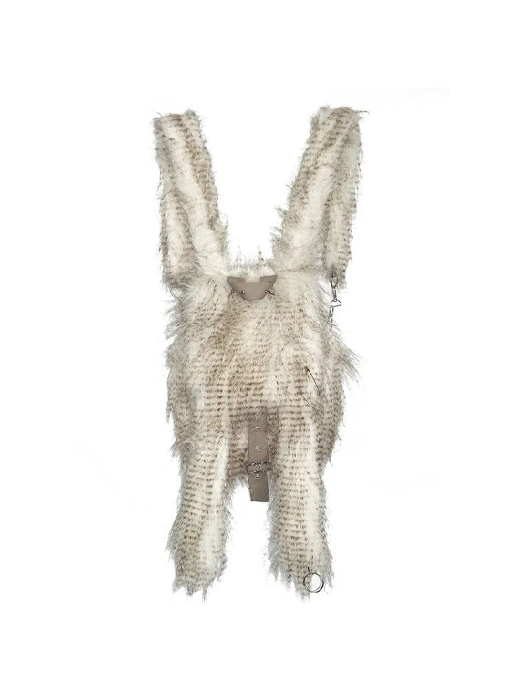 Bunny Ear Plush Backpack