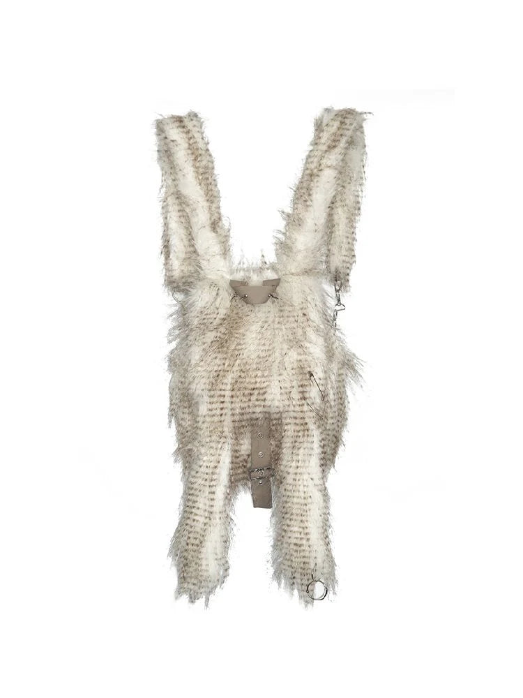 Bunny Ear Plush Backpack