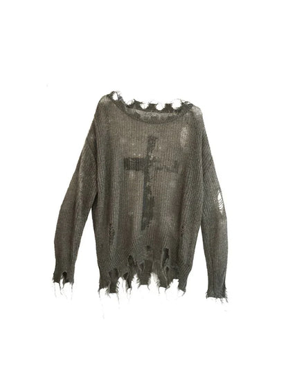 Cross Detail Mohair Sweater
