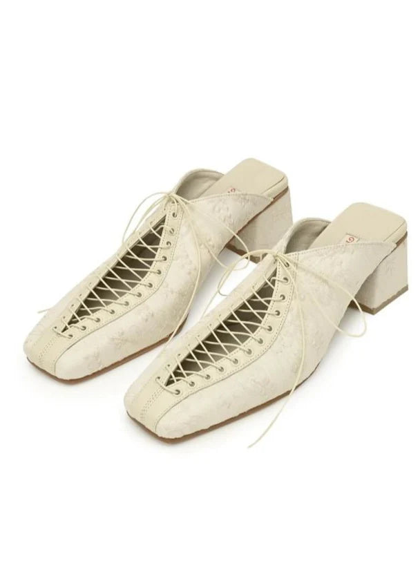 Lace Mule Cream