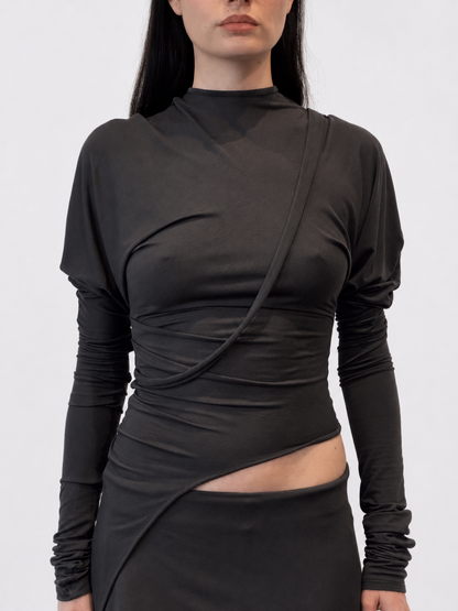 Knight Draped Long sleeve Top