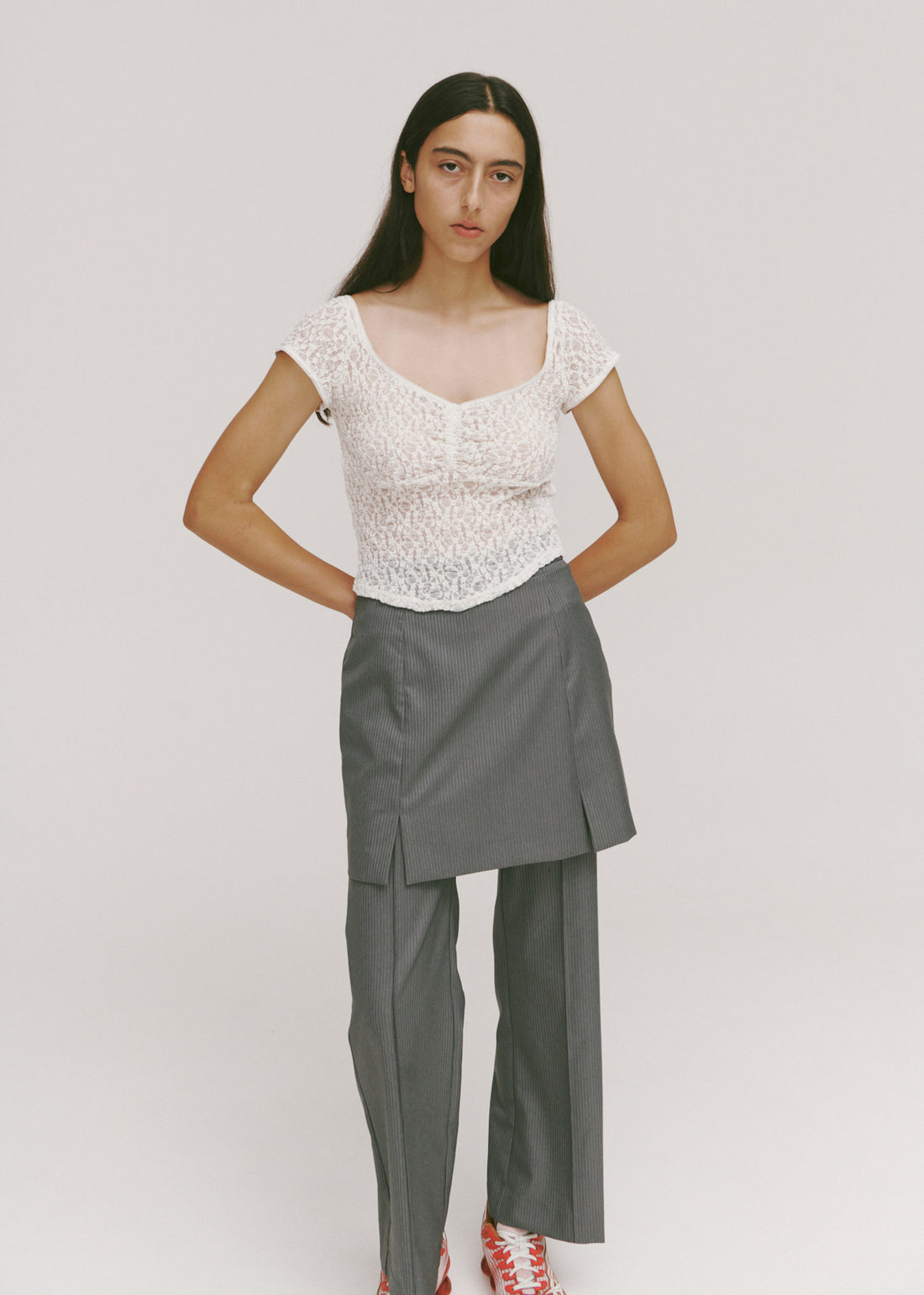 Impression Lace Tee - Ivory