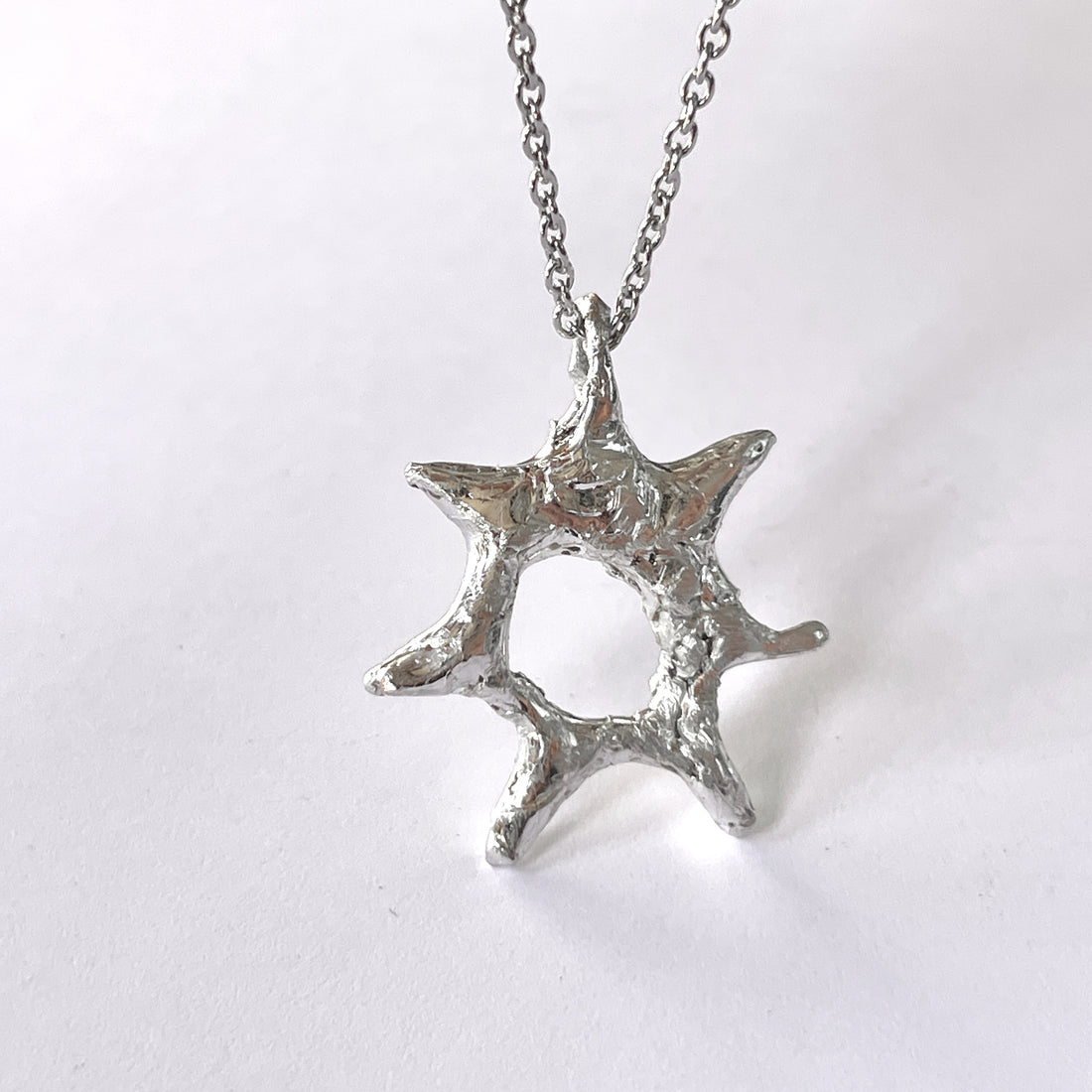 Rasalhague Necklace- Silver/White Toned (Longer)