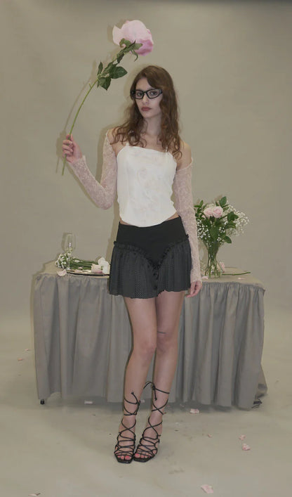 Rose Milk Halter Top