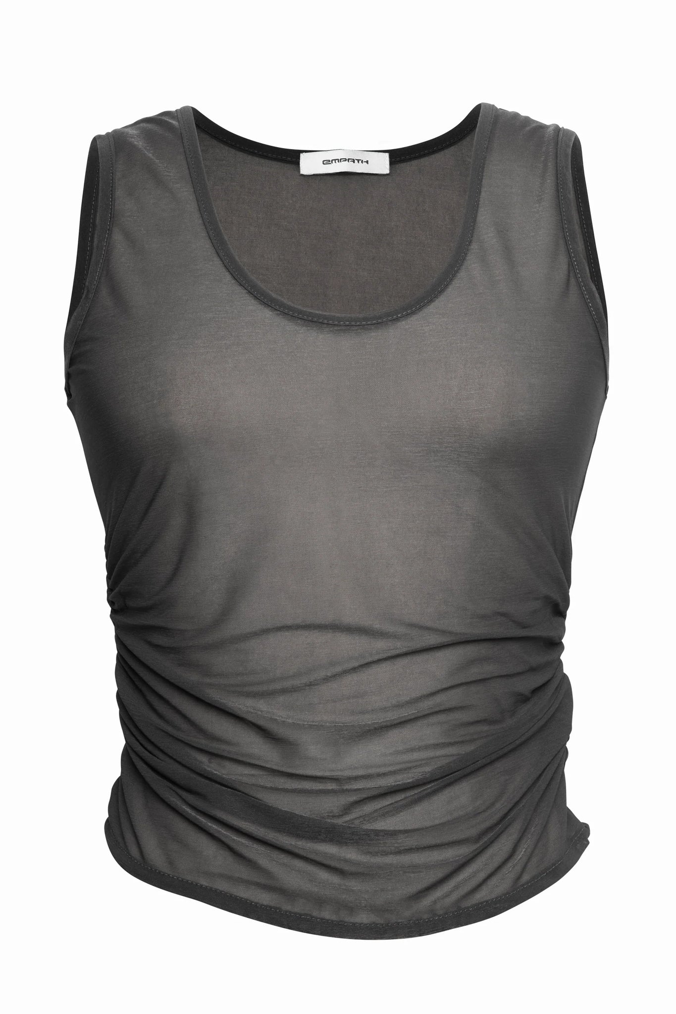 Ruched Sheer Tank