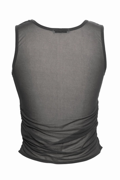 Ruched Sheer Tank