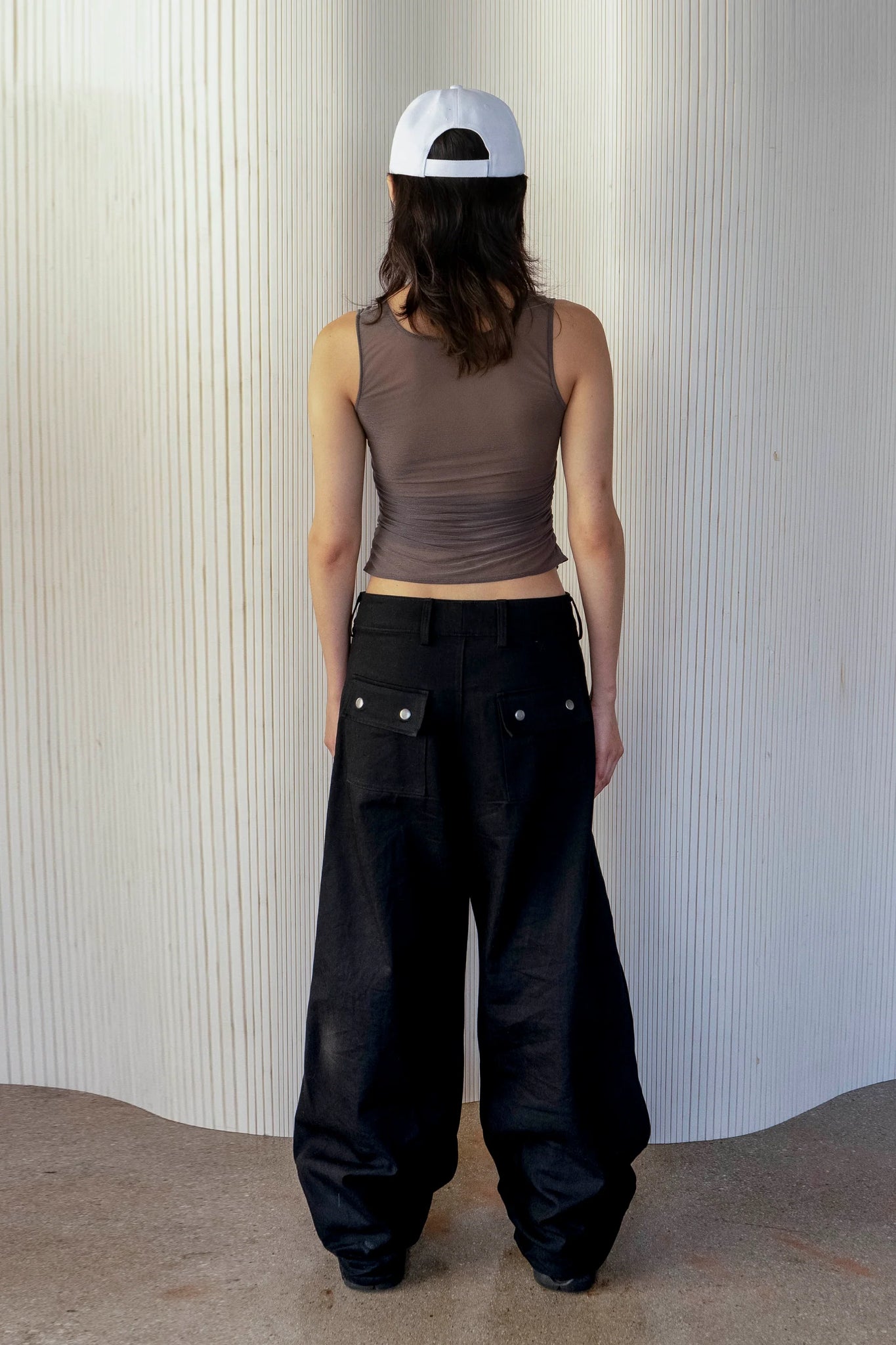 Ruched Sheer Tank