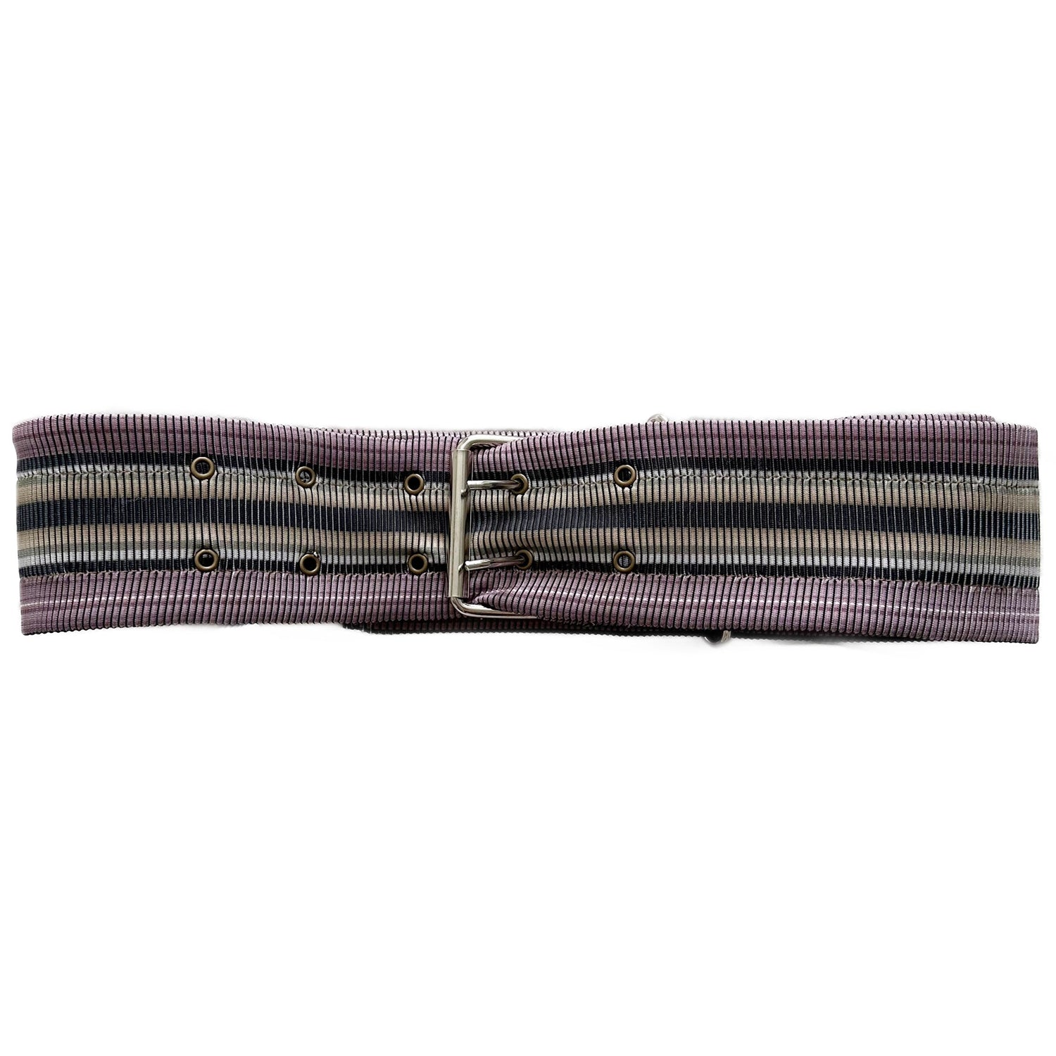 Purple Stripe Two Tone Rib Seaweed Belt