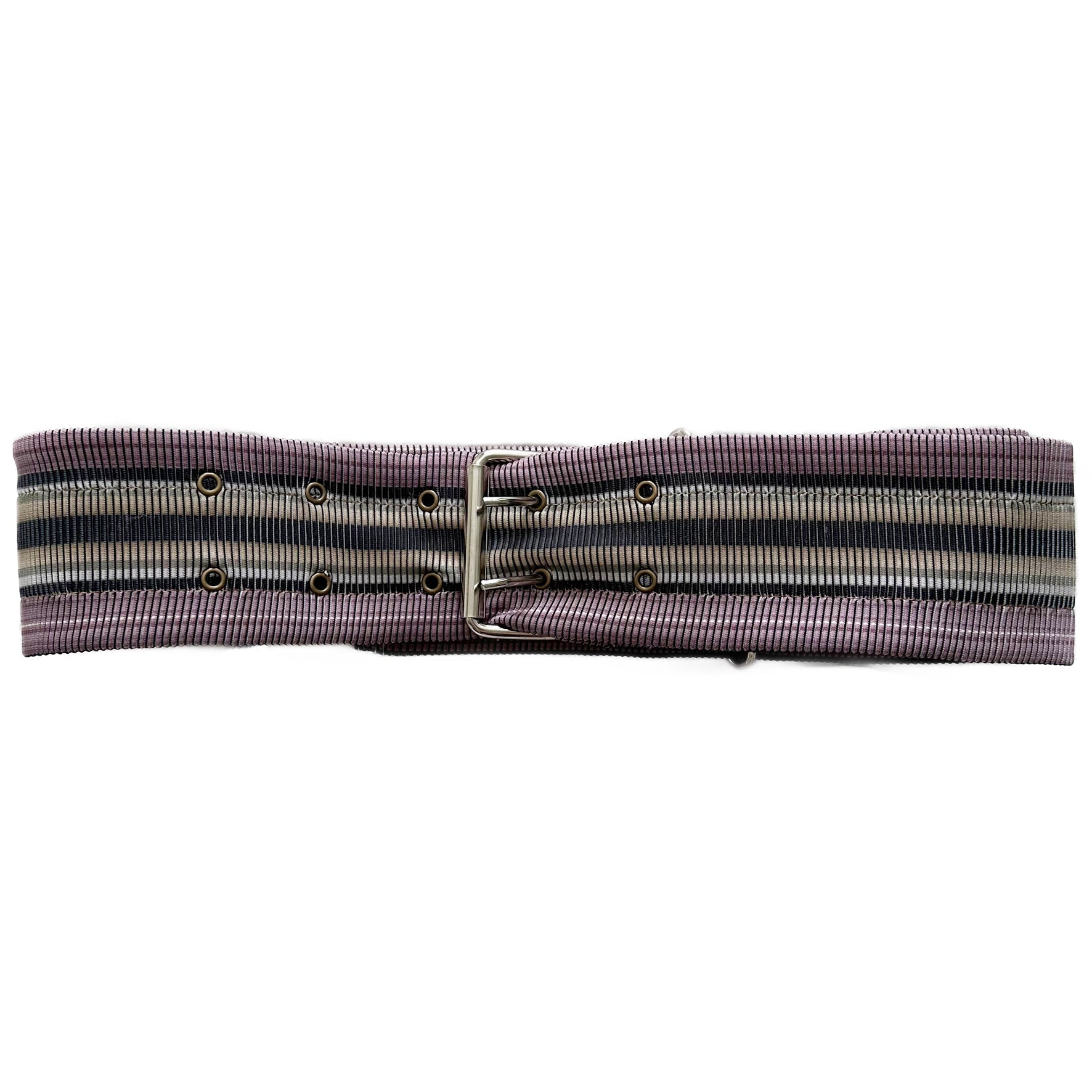 Purple Stripe Two Tone Rib Seaweed Belt