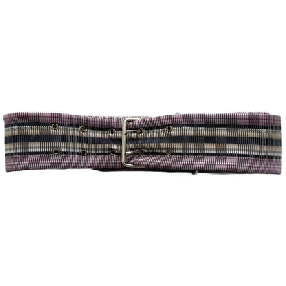Purple Stripe Two Tone Rib Seaweed Belt