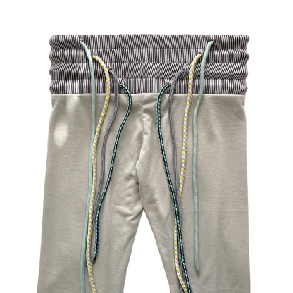 Low-rise Jersey Rib Flared Pants Beige Thistle w/ 4 Strings