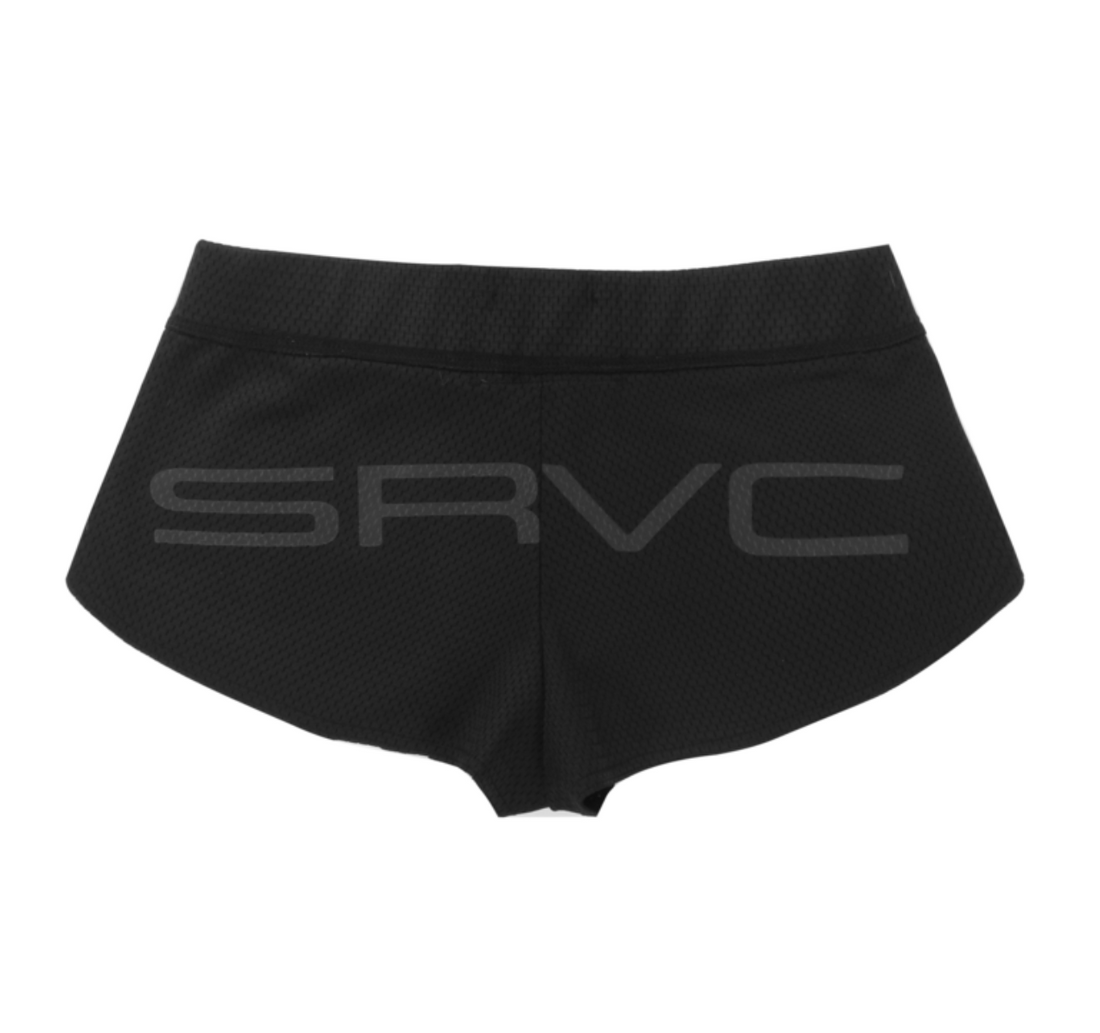 ZIP SPORTY MICRO SHORTS IN BLACK